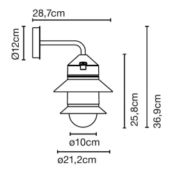 Marset Santorini A Fixed Stem Wandleuchte