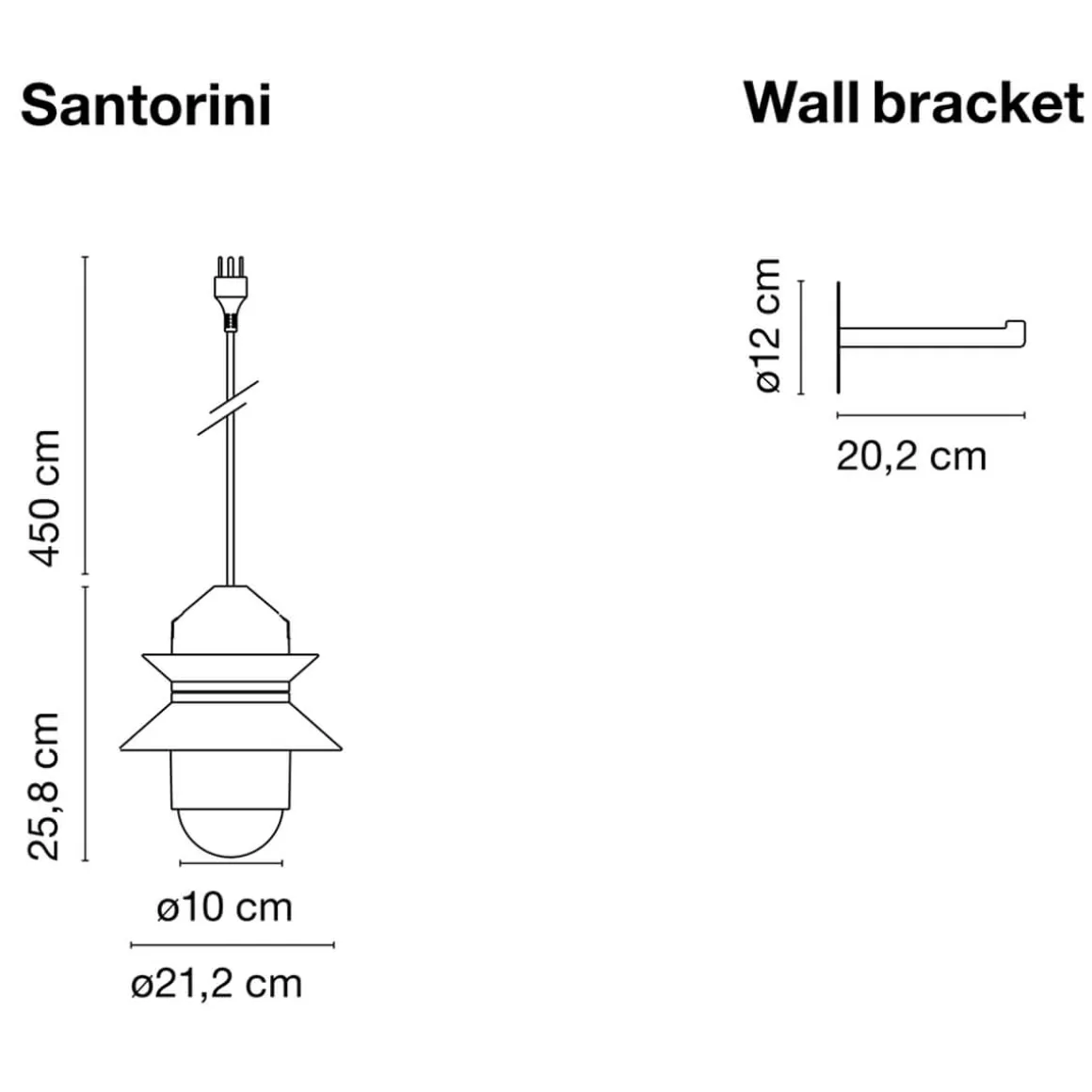 Marset Santorini Wandleuchte mit Wandhaken
