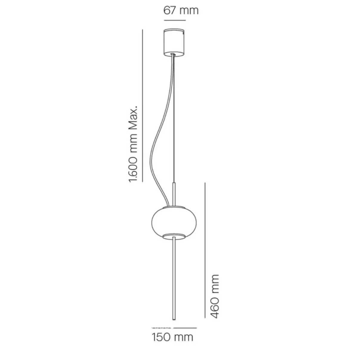 Milan Astros Pendelleuchte