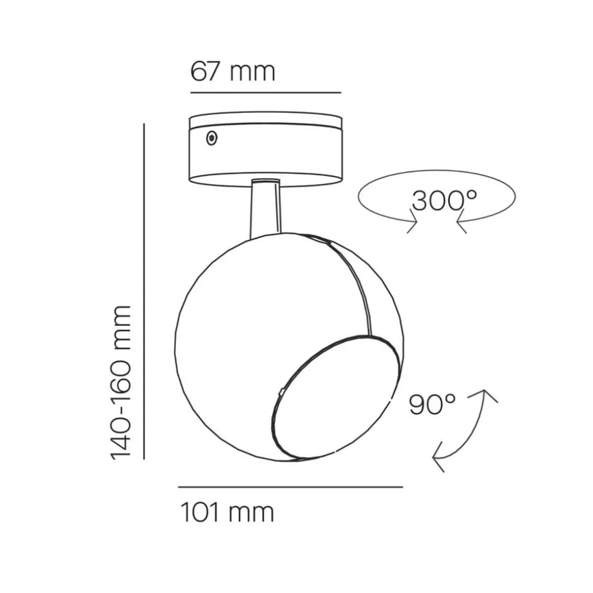 Milan Bo-La LED Wand- / Deckenleuchte, Auslaufmodell