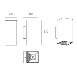 Milan Dau Doble LED Wandleuchte