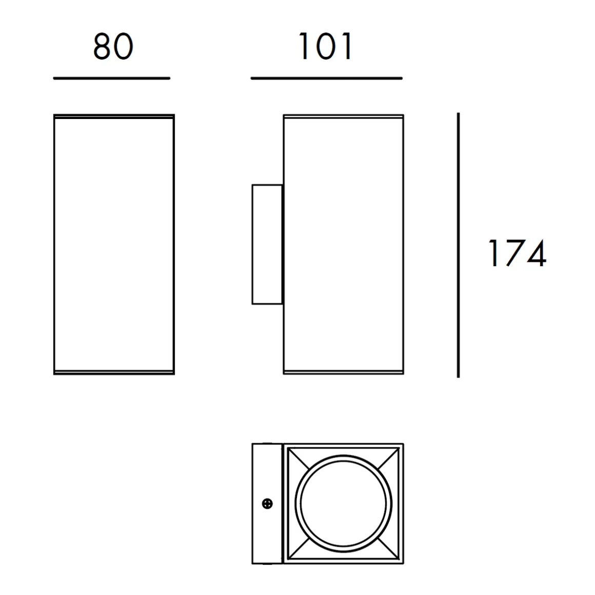 Milan Dau Doble Wandleuchte
