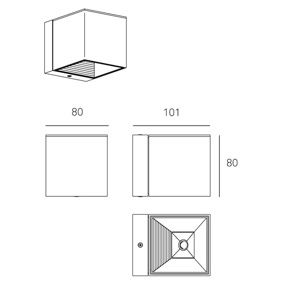 Milan Dau LED Wandleuchte, Rückläufer
