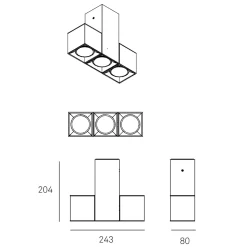Milan Dau Spot Deckenstrahler, verstellbar