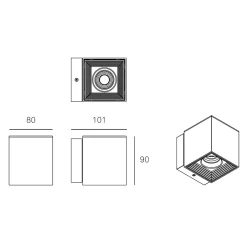 Milan Dau Spot LED Wandleuchte