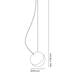 Milan Half Pendelleuchte, Ø 35 cm