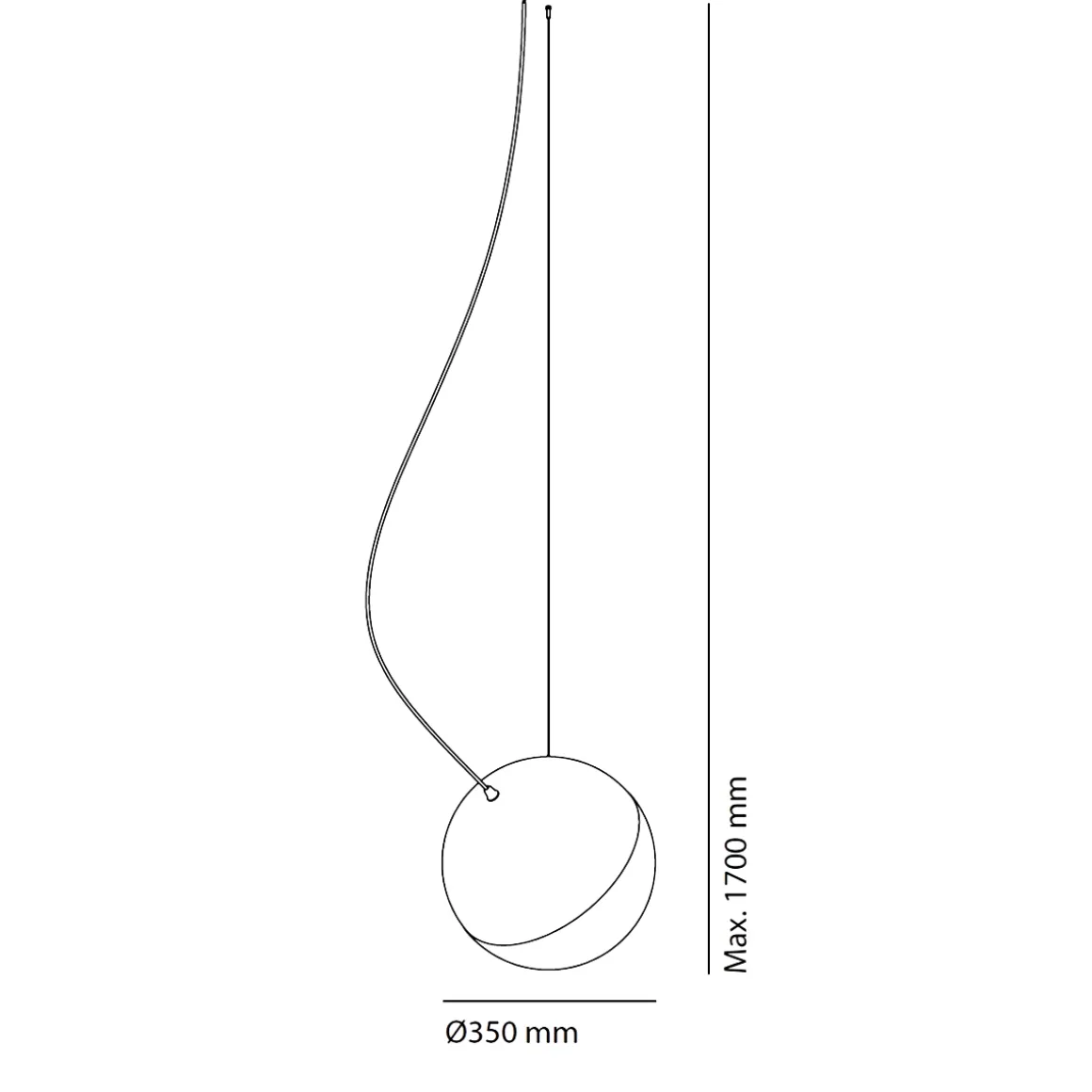 Milan Half Pendelleuchte, Ø 35 cm