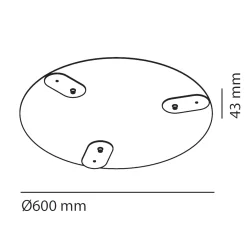 Milan Half Pendelleuchte, Ø 25 cm