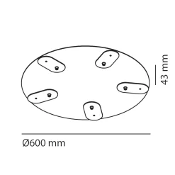 Milan Half Pendelleuchte, Ø 16 cm