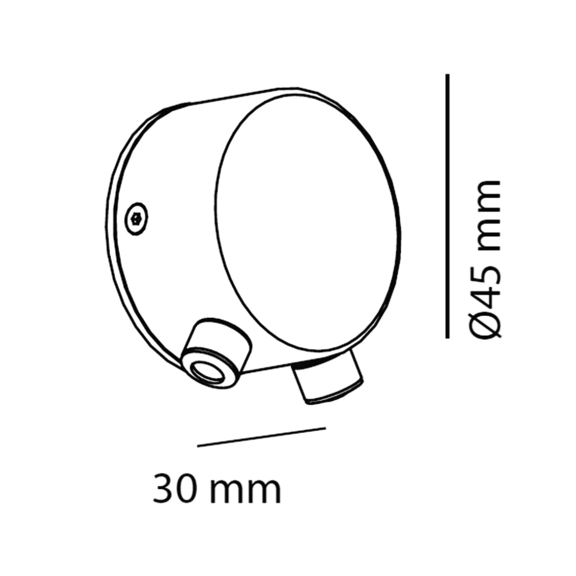 Milan Half Wandleuchte, Ø 16 cm