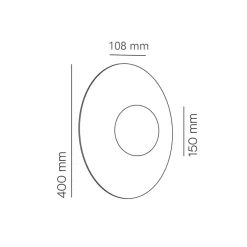 Milan Knock Wand- / Deckenleuchte, Ø: 40 cm