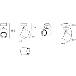 Milan Kronn Wand- / Deckenstrahler