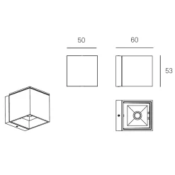 Milan Mini Dau LED Wandleuchte, 1. Generation