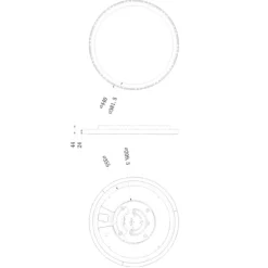 Mobilux Ambienta LED Wand- / Deckenleuchte, Ø: 44 cm