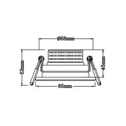 Mobilux MOBiDIM COB CLASSIC IP65 R 8,5 W LED Einbaustrahler, Dim-to-Warm