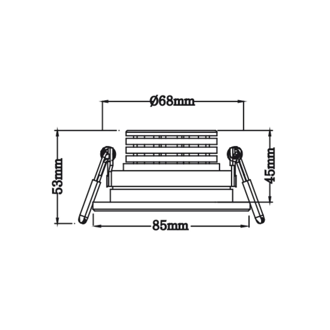 Mobilux MOBiDIM COB CLASSIC IP65 R 8,5 W LED Einbaustrahler, Dim-to-Warm