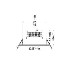 Mobilux MOBiDIM COB Style IP65 R LED Einbaustrahler, Dim-to-Warm