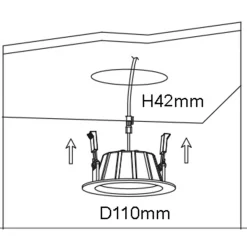 Mobilux MOBiDIM SMD IP44 R110 13 W LED Einbaustrahler, Colorswitch