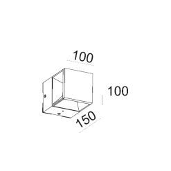 Mobilux Squareline LED Wand- / Mini Pollerleuchte
