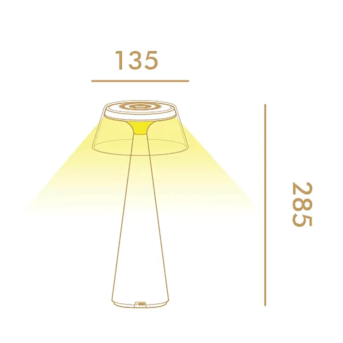 Mobilux SunGlow LED Akkuleuchte mit Leuchtenschirm
