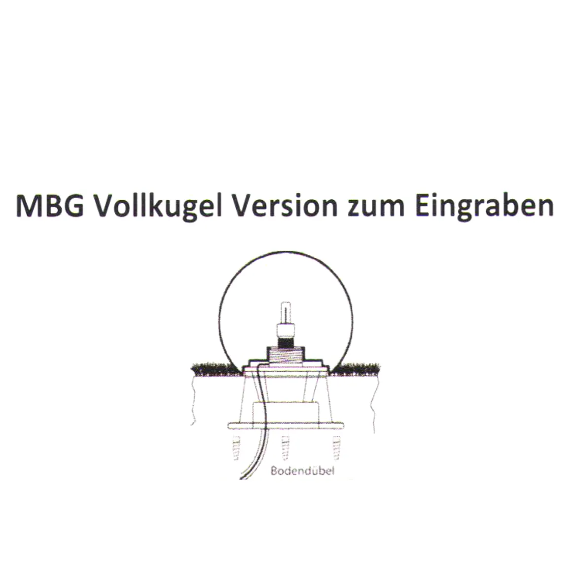 Moonlight Vollkugel MBG mit Eingrabsockel