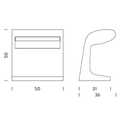 Nemo Borne Beton Grande LED Terra Outdoor IP44