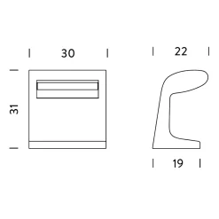 Nemo Borne Beton Petite LED Tavolo / Terra