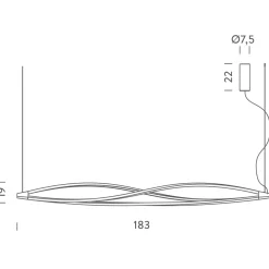 Nemo In The Wind Horizontal LED Sospensione