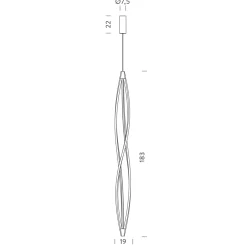 Nemo In The Wind Vertical LED Sospensione, Rückläufer