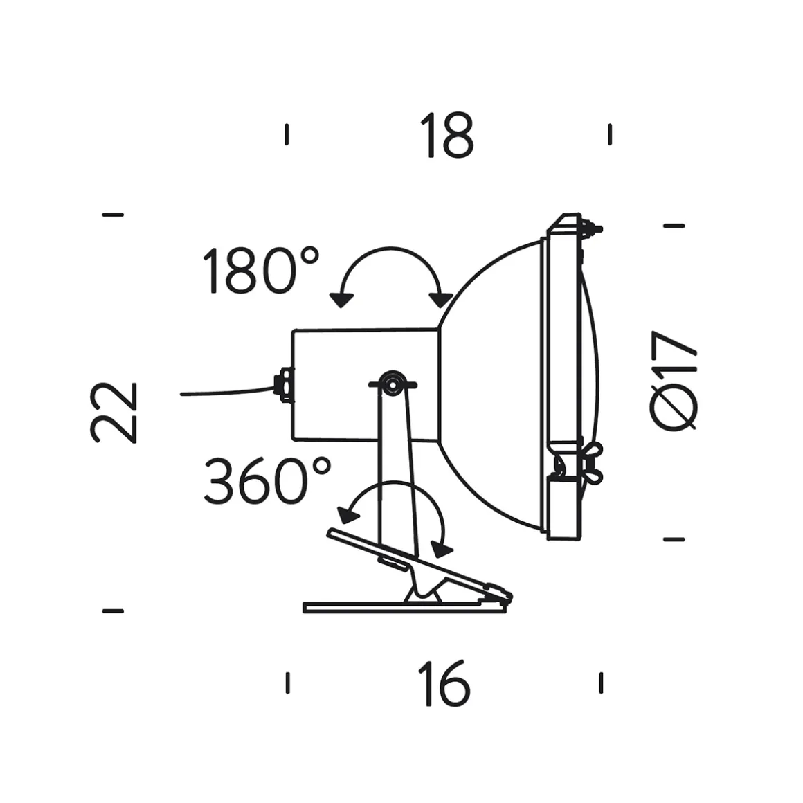 Nemo Projecteur 165 Clip / Pinza