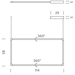 Nemo Spigolo Vertical LED Sospensione