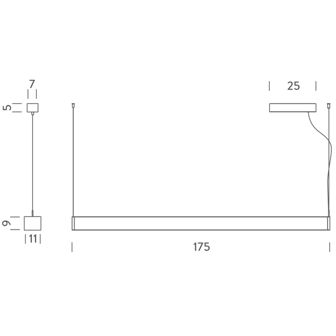 Nemo Tru Horizontal Down & Down Sospensione
