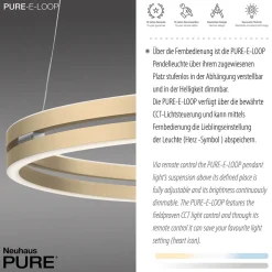 Neuhaus PURE by Paul Neuhaus PURE E-Loop LED Pendelleuchte mit e-LIFT und CCT
