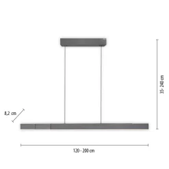 Neuhaus PURE by Paul Neuhaus PURE Moto-Rise LED Pendelleuchte mit e-SLIDE, e-LIFT und CCT