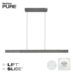 Neuhaus PURE by Paul Neuhaus PURE Moto-Rise LED Pendelleuchte mit e-SLIDE, e-LIFT und CCT
