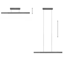 Neuhaus PURE by Paul Neuhaus PURE Moto-Rise LED Pendelleuchte mit e-SLIDE, e-LIFT und CCT