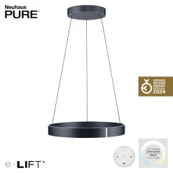 Neuhaus PURE by Paul Neuhaus PURE E-Clipse LED Pendelleuchte mit e-LIFT und CCT