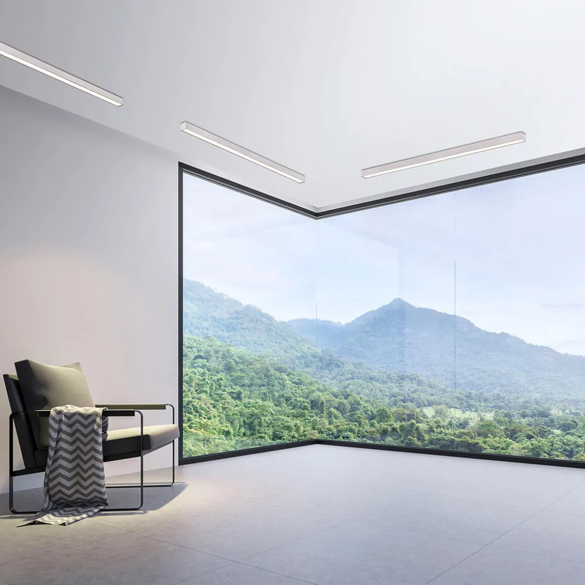 Neuhaus PURE by Paul Neuhaus PURE Lines Straight LED Deckenleuchte mit CCT