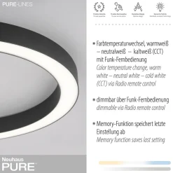 Neuhaus PURE by Paul Neuhaus PURE Lines Round LED Deckenleuchte mit CCT