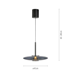 Neuhaus PURE by Paul Neuhaus PURE E-Vitrum LED Pendelleuchte mit e-LIFT und CCT