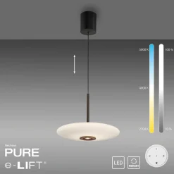 Neuhaus PURE by Paul Neuhaus PURE E-Vitrum LED Pendelleuchte mit e-LIFT und CCT