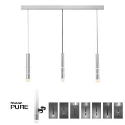 Neuhaus PURE by Paul Neuhaus PURE Vega LED Pendelleuchte, 3-flg.