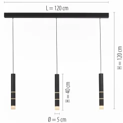 Neuhaus PURE by Paul Neuhaus PURE Vega LED Pendelleuchte, 3-flg.