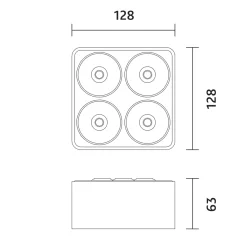 Nimbus Q Four Aufbau 40° LED Deckenstrahler, Rückläufer