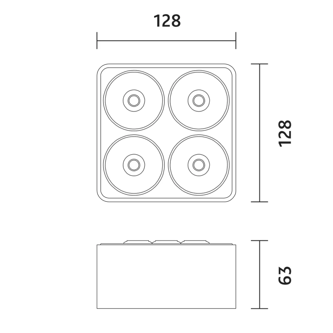 Nimbus Q Four Aufbau 40° LED Deckenstrahler, Rückläufer