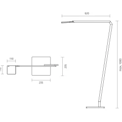 Nimbus Roxxane Home LED Leseleuchte, Rückläufer