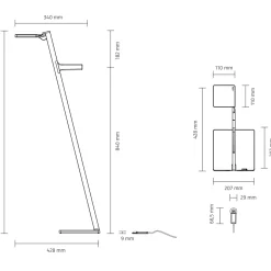 Nimbus Roxxane Leggera 101 CL LED Akkustehleuchte, mit Magnetic Dock