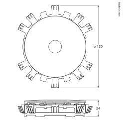 Occhio clipLED Modul Piu, 2700 K, dimmbar