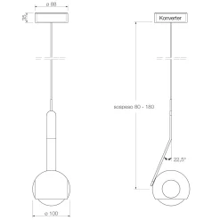 Occhio io 3d sospeso fix up C LED Pendelleuchte, 3000 K