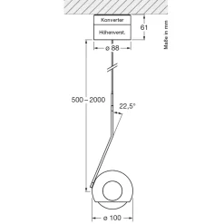Occhio io 3d sospeso var up C LED Pendelleuchte, 2700 K, variabel
